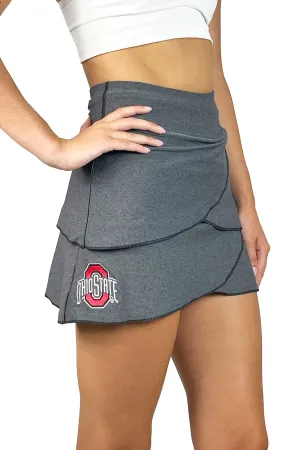 2200 - The "Block O" Petal Performance Skort/Charcoal Grey