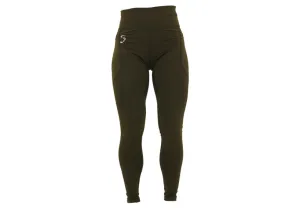 Army Green Essentials Leggings with Thigh Pockets