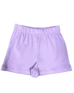 Lavender Picot Trim Shorts