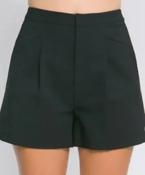 Love Tree Black Woven Shorts