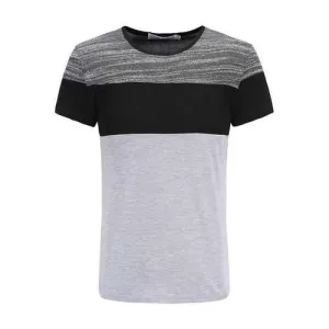 Patchwork Hit Color Striped Cotton T Shirts