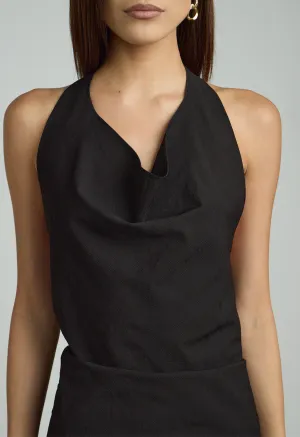 Toto Halter Neck Top in Black
